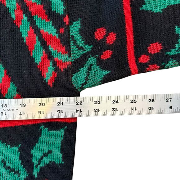 VTG Cabin Creek 90s Christmas Sweater Size Med Grannycore Cabincore - Picture 5 of 8